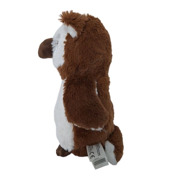 Kellytoy Brown White Owl Squeaky Dog Toy Plush Stuffed Animal Toy 9.5" - Picture 4 of 7